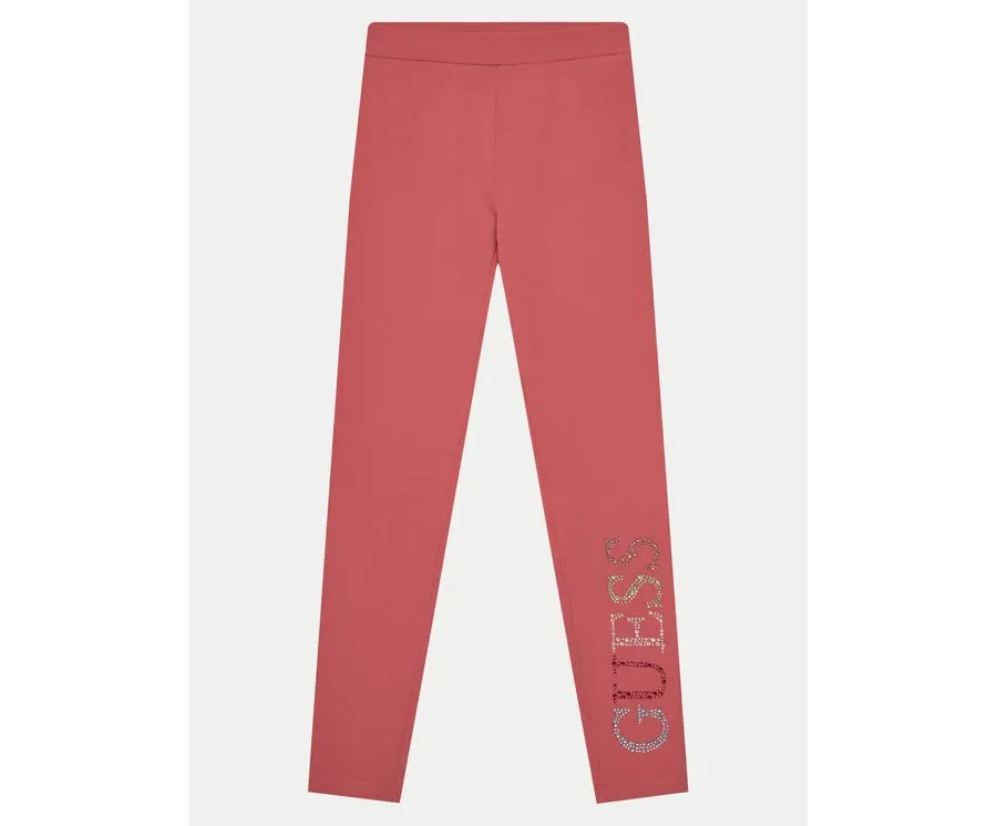 obrazek 1 Guess Legginsy J4GB10 J1314 Pomarańczowy Regular Fit