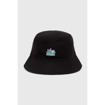 Zdjęcie Puma kapelusz bawełniany Skate Bucket kolor czarny bawełniany 025133