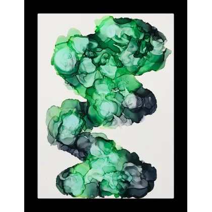 Zdjęcie Green apple, tusze alkoholowe na papierze yupo