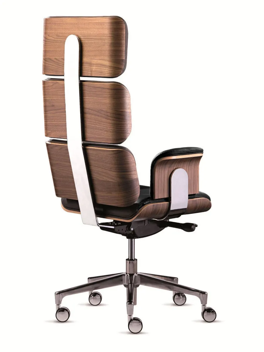 obrazek 7 Włoski designerski skórzany fotel do gabinetu - wersja chrome