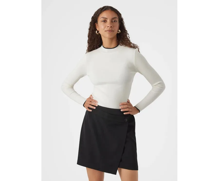 obrazek 1 Vero Moda Sweter Flouncy 10299604 Écru Slim Fit