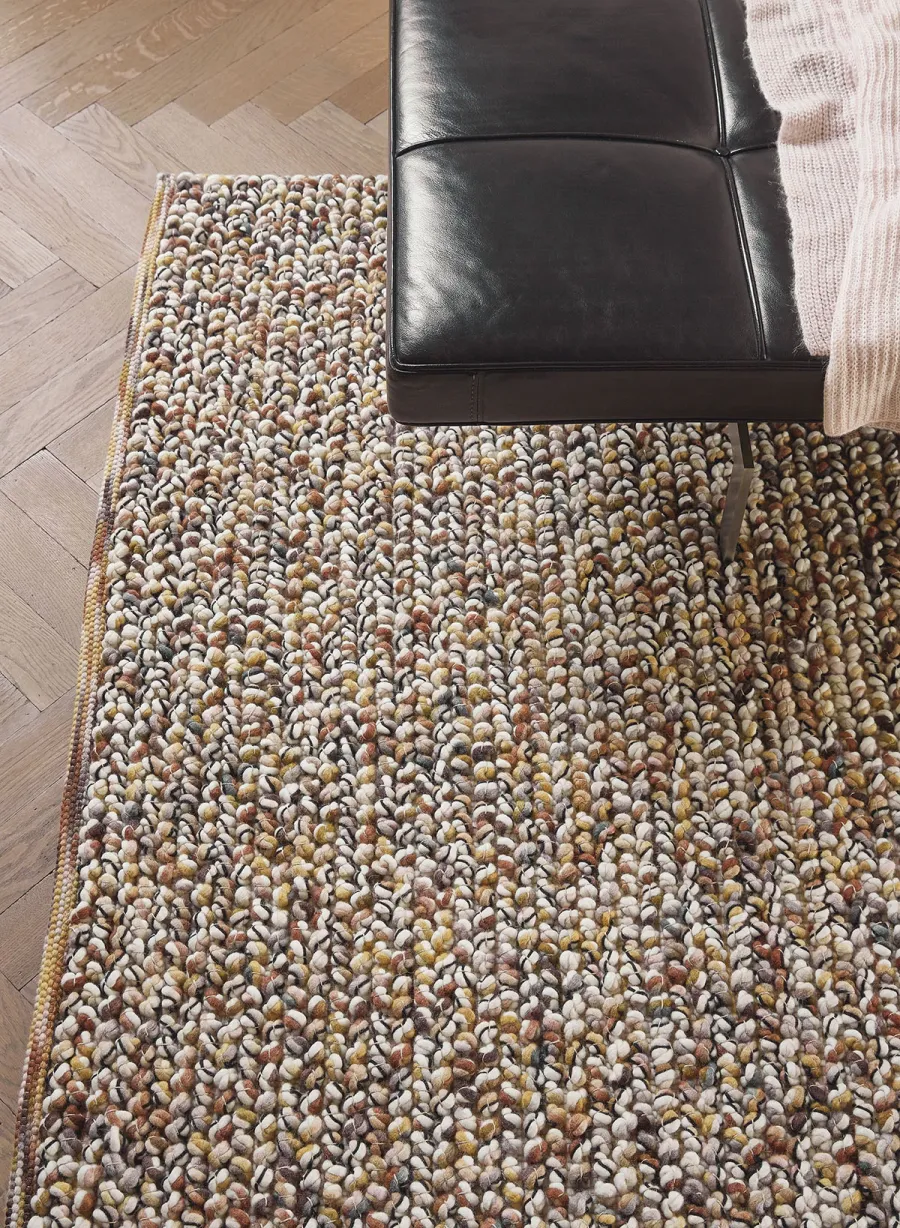 obrazek 2 Subtelny beżowo żółty dywan pleciony - MARBLE 29502