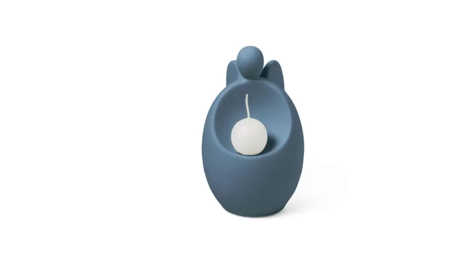 obrazek 7 Włoska ceramiczna figurka anioła ze świeczką
