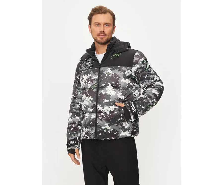 obrazek 1 Plein Sport Kurtka zimowa AADC MRB2555 SXV005N Czarny Regular Fit