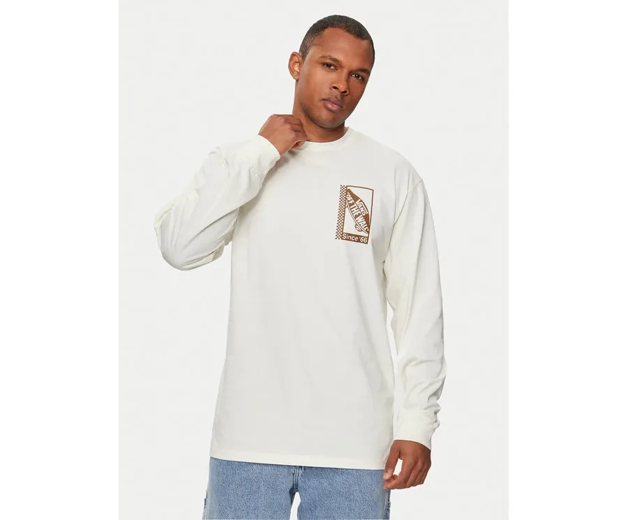 obrazek 1 Vans Longsleeve Tech Box Ls Tee VN000G5V Écru Classic Fit