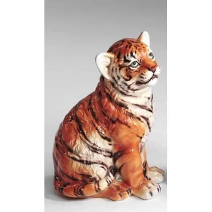 Picture A unique ceramic figure of a young tiger - Il Gattopardo