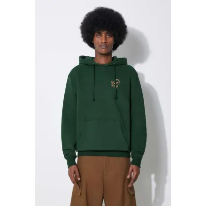 Zdjęcie Stan Ray bluza bawełniana Ray-Bow Hood męska kolor zielony z kapturem z aplikacją SS2405213