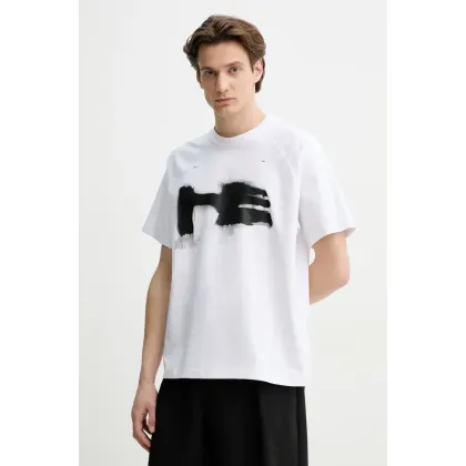 Zdjęcie Heliot Emil t-shirt męski kolor biały z nadrukiem SS25_M_09_083_WHT02_CO