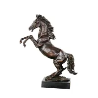 Picture A unique sculpture of a stallion made of bronze