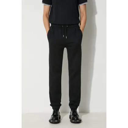 Zdjęcie Fred Perry spodnie dresowe bawełniane kolor czarny z aplikacją T5505.102