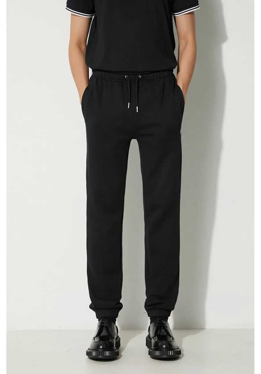 obrazek 1 Fred Perry spodnie dresowe bawełniane kolor czarny z aplikacją T5505.102