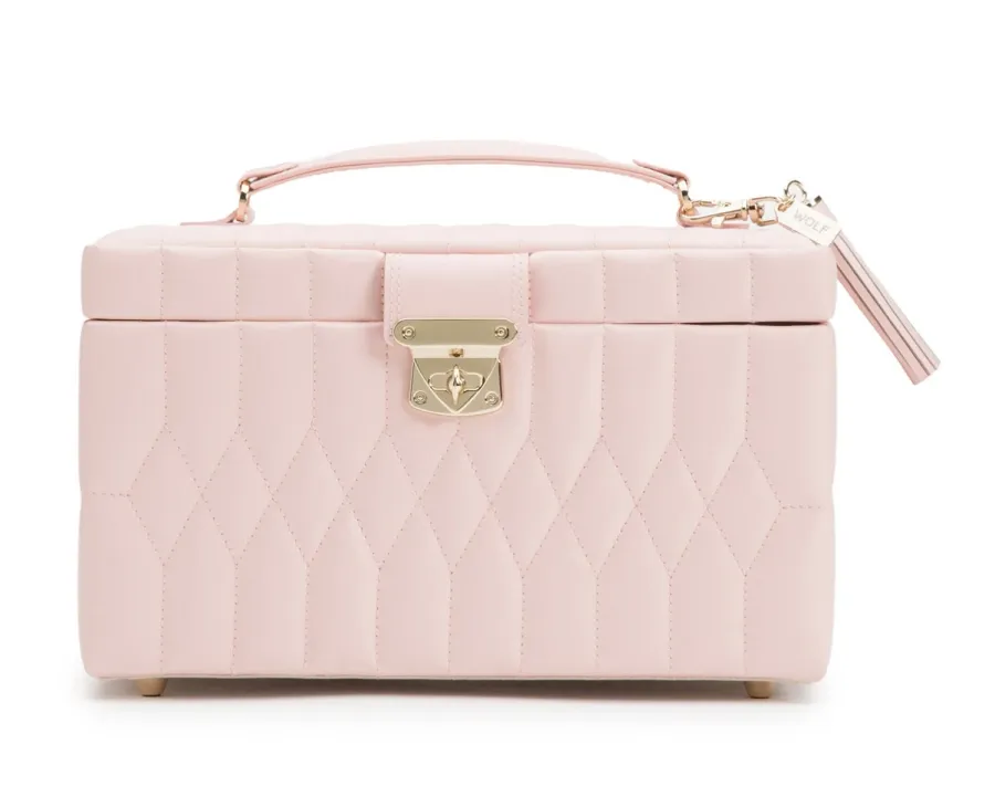 obrazek 2 Elegancka szkatułka na biżuterię Caroline Medium Rose Quartz