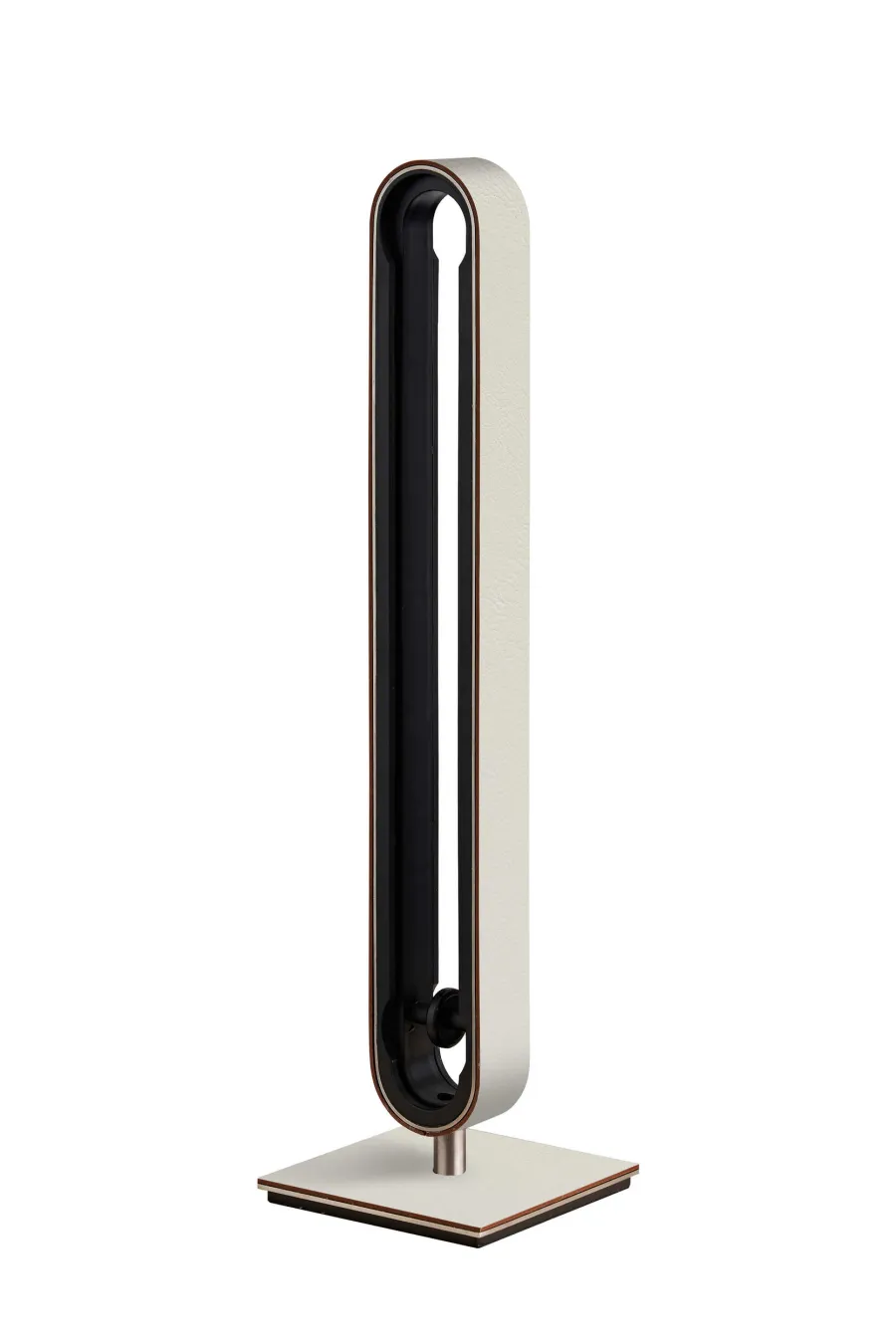 obrazek 1 Pionowy biały uchwyt na kapsułki kawowe z naturalnej skóry