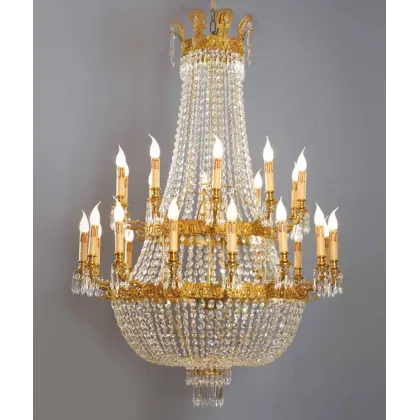 Zdjęcie Piękny kryształowy żyrandol z Włoch