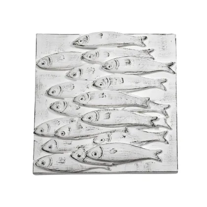 Zdjęcie Urokliwa ceramiczna tablica z rybami 20 cm - Virginia Casa