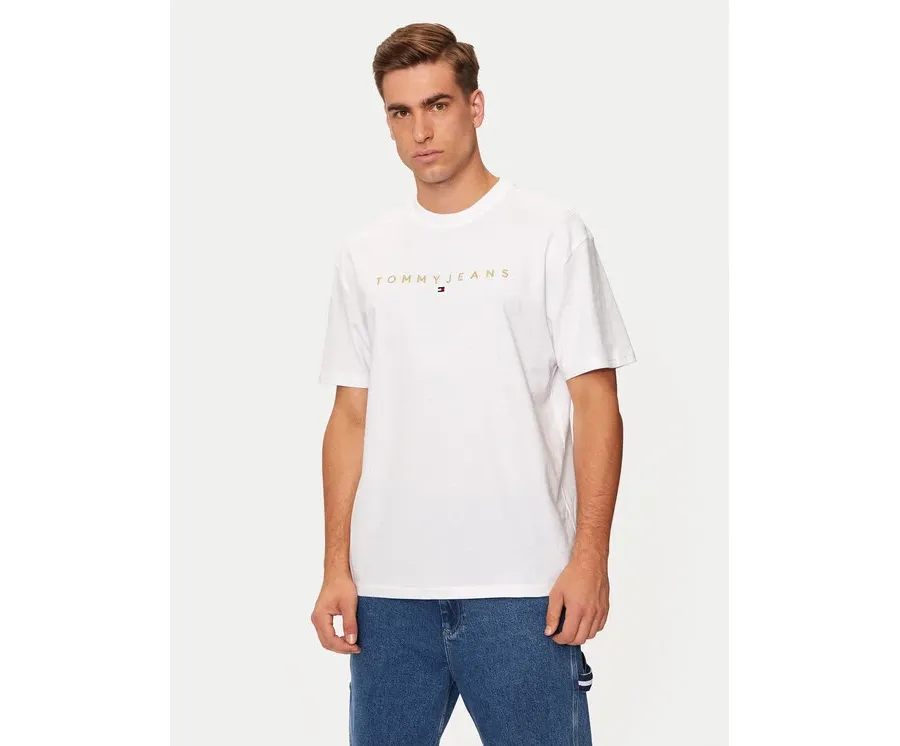 obrazek 1 Tommy Jeans T-Shirt DM0DM19694 Biały Regular Fit