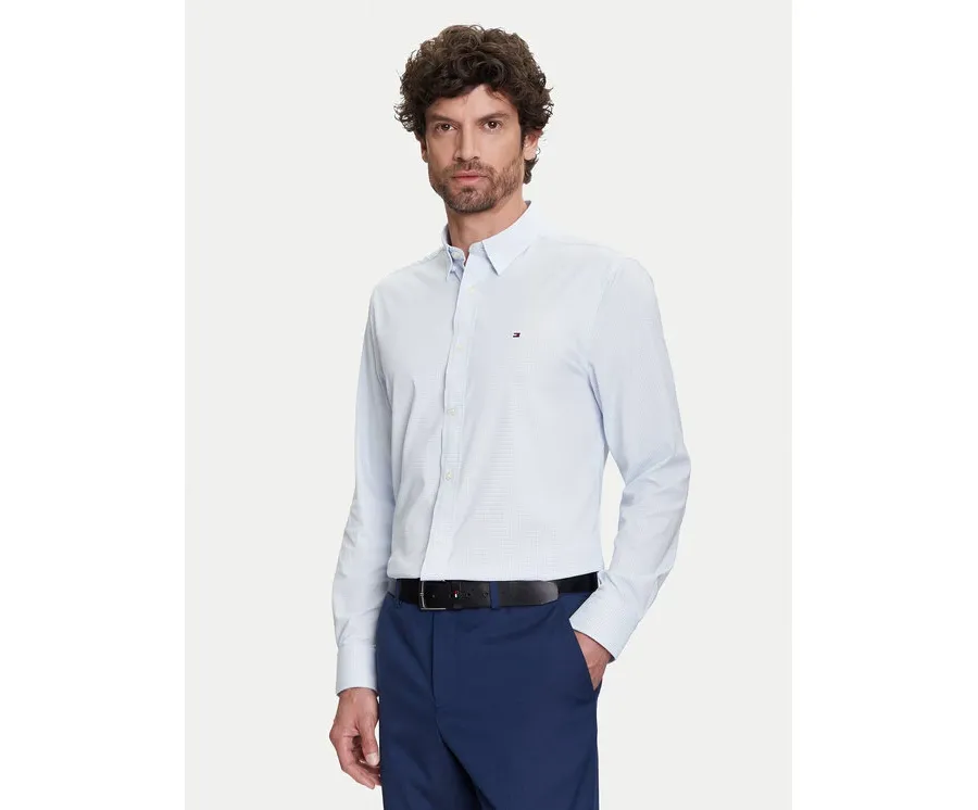 obrazek 1 Tommy Hilfiger Koszula Performance MW0MW39419 Błękitny Regular Fit