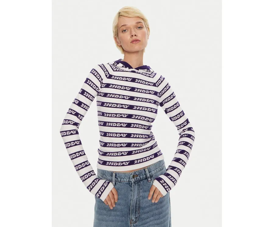 obrazek 1 2NDDAY Sweter Conner 2245342404 Niebieski Slim Fit