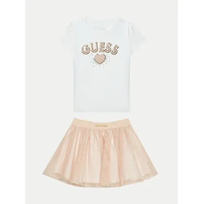 Zdjęcie Guess Komplet t-shirt i spódniczka K5RG06 K6YW0 Biały Regular Fit
