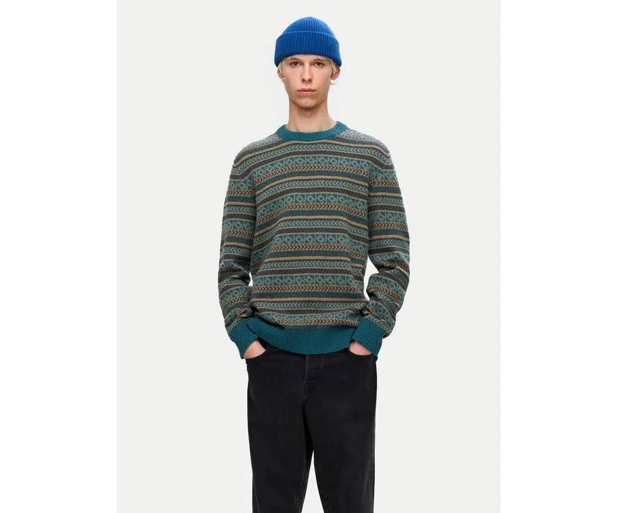 obrazek 1 Selected Homme Sweter 16094646 Niebieski Regular Fit