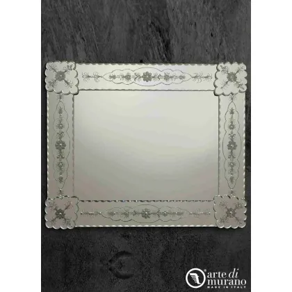 Zdjęcie Gustowne lustro w stylu weneckim - szkło Murano