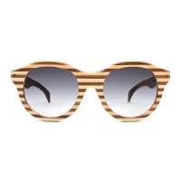 Picture Wooden, women's glasses with horizontal stripes - Legno Light
