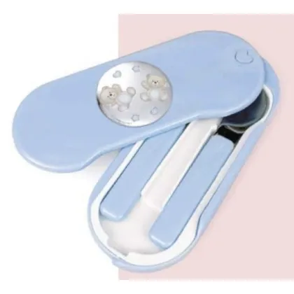 Picture A unique children's cutlery set in a blue box