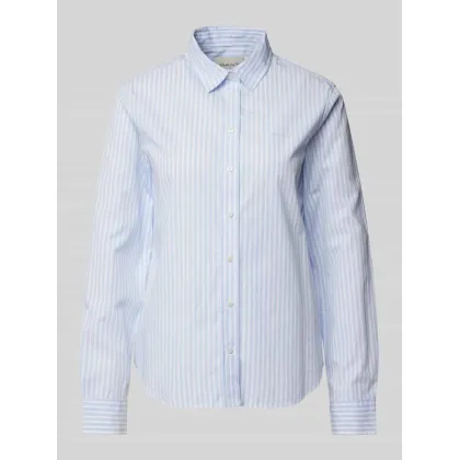 Zdjęcie Bluzka koszulowa z bawełny ze wzorem w paski