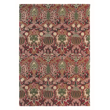 Zdjęcie Prestiżowy bordowy dywan w kwiaty - GRANADA RED BLACK 27600