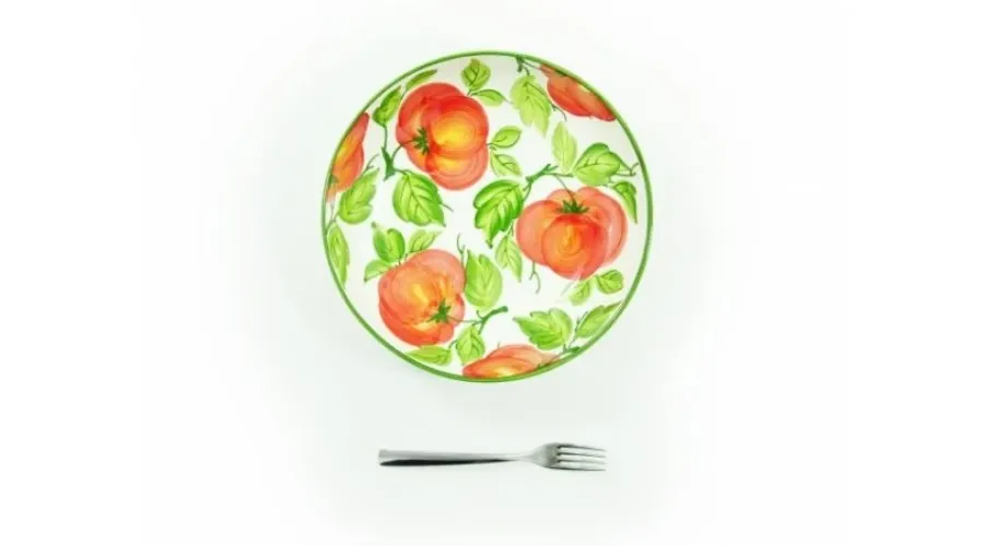 obrazek 1 Ceramiczna 27 cm ręcznie malowana miska dekorowana motywem pomidorów - Le Ceramiche