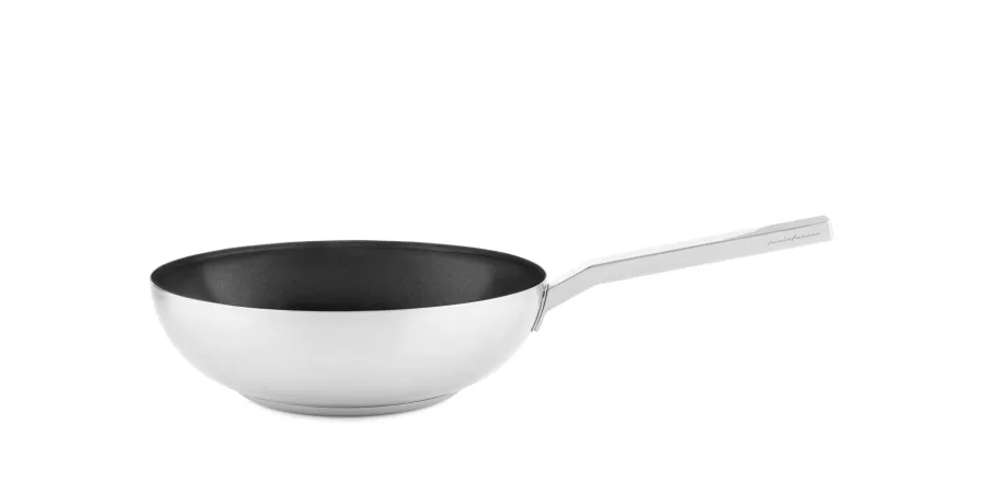 obrazek 2 Włoski wok 28 cm do gotowania potraw ze stali nierdzewnej