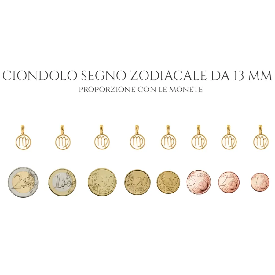 obrazek 2 Zawieszka ze znakiem zodiaku Wodnika z żółtego złota
