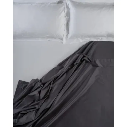 Zdjęcie Prześcieradło z satyny bawełnianej Grigio