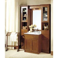 Picture Modular bathroom furniture in light walnut color