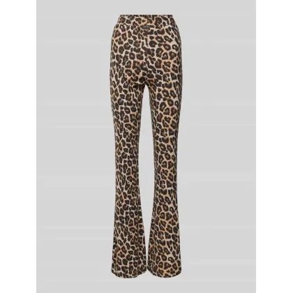 Zdjęcie Spodnie materiałowe o rozkloszowanym kroju ze zwierzęcym nadrukiem model ‘PASA’