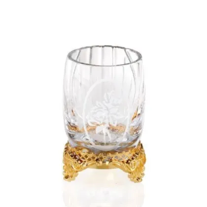 Zdjęcie Stylowy pojemnik na szczoteczki z ręcznie szlifowanego kryształu – Il Paralume Marina