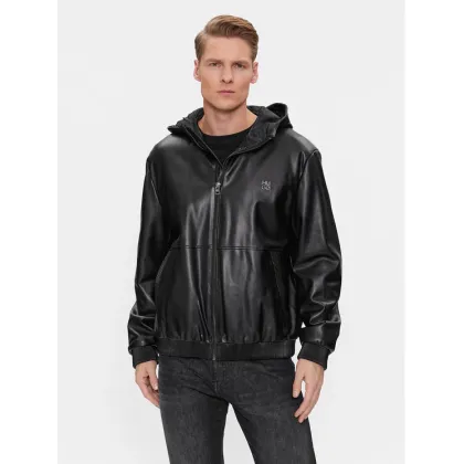 Zdjęcie Hugo Kurtka skórzana Bennu-L 50498321 Czarny Regular Fit HUGO