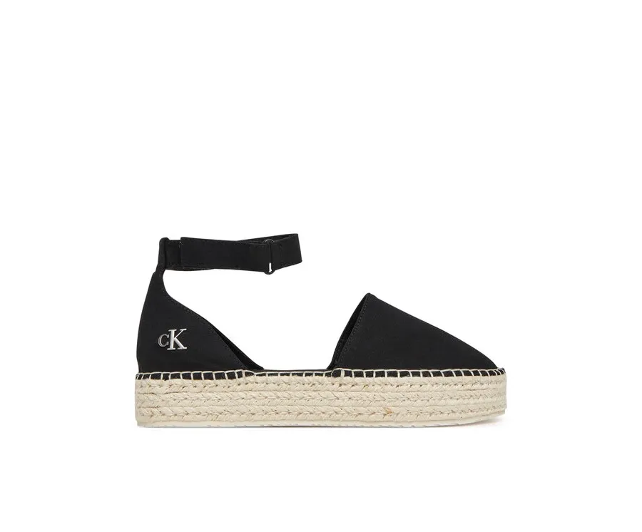 obrazek 1 Calvin Klein Jeans Espadryle Flatform Espadrille Sling Mg YW0YW01735 Czarny