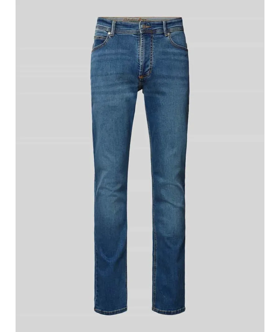 obrazek 1 Jeansy o kroju straight fit z detalem z logo