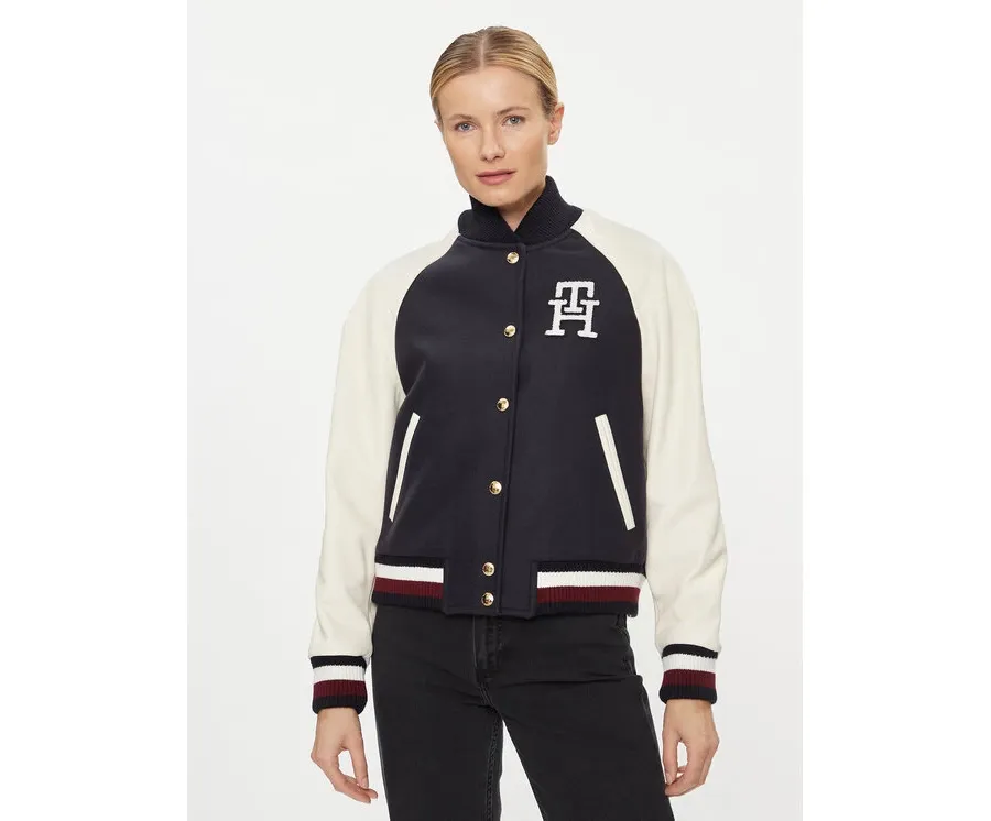 obrazek 1 Tommy Hilfiger Kurtka bomber WW0WW39152 Granatowy Regular Fit