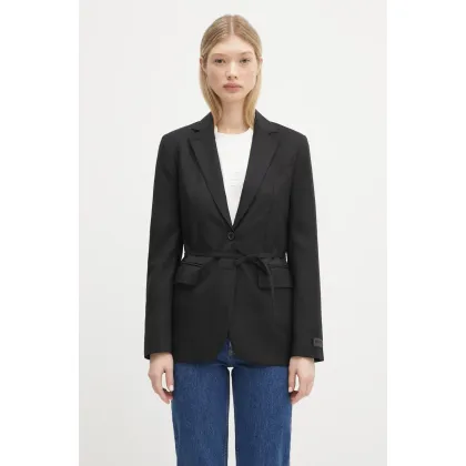 Zdjęcie Kenzo marynarka wełniana kolor czarny jednorzędowa FF52VE2619RA.99