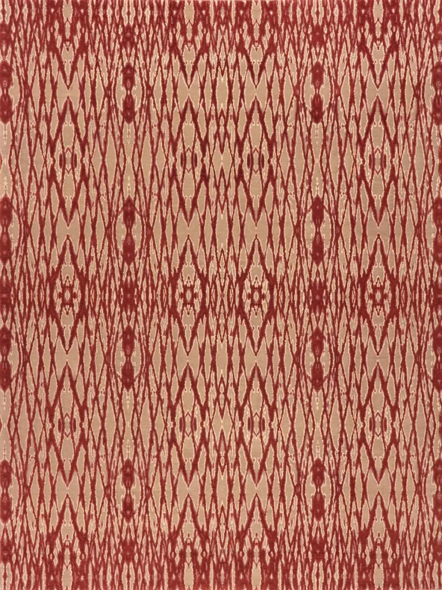 obrazek 1 Wełniany czerwony dywan z kolekcji Geometric & Symmetrical