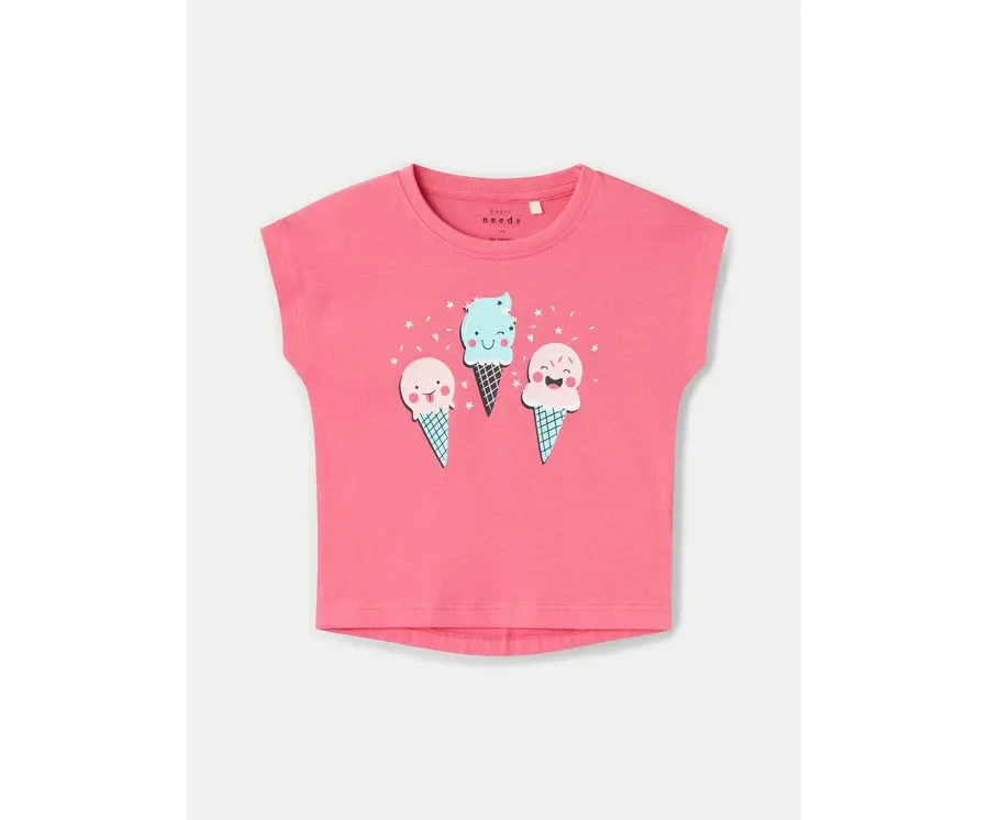 obrazek 1 NAME IT T-Shirt Vigea 13228175 Różowy Regular Fit