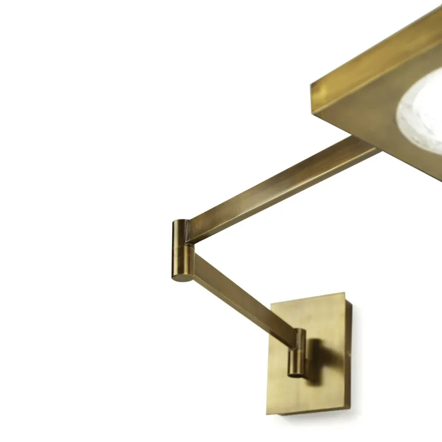 obrazek 2 Regulowana mosiężna lampa ścienna H.11xL.13xP.57 cm