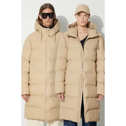 Zdjęcie Rains kurtka 15130 Jackets kolor beżowy zimowa