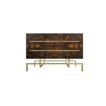 Zdjęcie Portugalski kredens z korzenia orzecha na wysoki połysk - Gansk