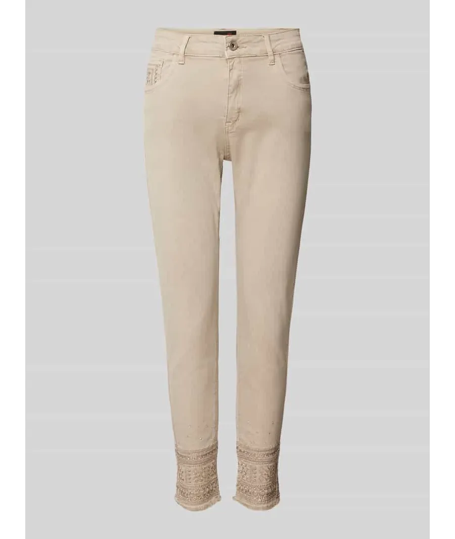 obrazek 1 Jeansy o kroju Slim Fit z ozdobnych kamieni