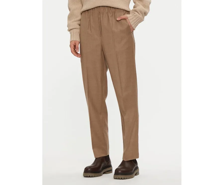 obrazek 1 Weekend Max Mara Spodnie materiałowe Hateley 2425136052 Beżowy Regular Fit