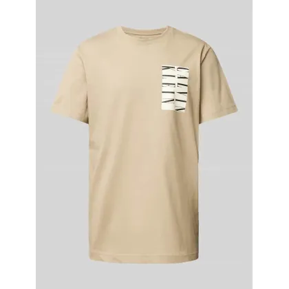 Zdjęcie Calvin Klein Jeans T-Shirt Serif Box Graphic J30J327474 Beżowy Regular Fit