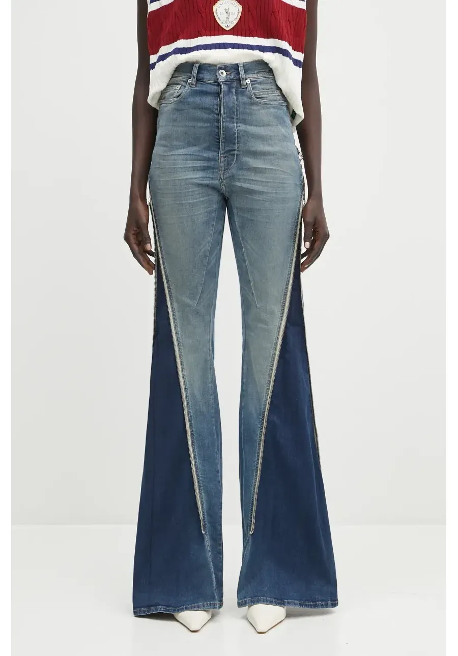 obrazek 1 Rick Owens DRKSHDW jeansy Bolan Banana damskie high waist DS01E3301.SDWB